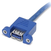 Picture of StarTech.com 2 Port Panel Mount USB 3.0 Cable - USB A to Motherboard Header Cable F/F