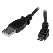 Picture of StarTech.com 1m Micro USB Cable - A to Up Angle Micro B