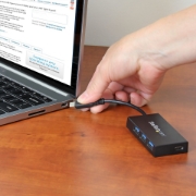 Picture of StarTech.com 4-Port USB-C Hub - USB-C to 1x USB-C and 3x USB-A - USB 3.0 Hub~4-Port USB-C Hub - USB-C to 1x USB-C and 3x USB-A - USB 3.0 Hub - 5Gbps