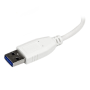 Picture of StarTech.com Portable 4 Port SuperSpeed Mini USB 3.0 Hub - White~Portable 4 Port SuperSpeed Mini USB 3.0 Hub - 5Gbps - White