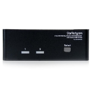 Picture of StarTech.com 2 Port DVI VGA Dual Monitor KVM Switch USB with Audio & USB 2.0 Hub