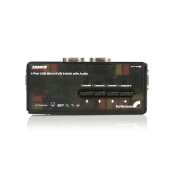 Picture of StarTech.com 4 Port Black USB KVM Switch Kit with Cables and Audio