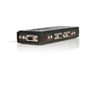 Picture of StarTech.com 4 Port Black USB KVM Switch Kit with Cables and Audio