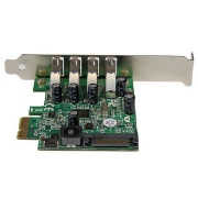 Picture of StarTech.com 4 Port PCI Express PCIe SuperSpeed USB 3.0 Controller Card Adapter with UASP - SATA Power