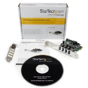Picture of StarTech.com 4 Port PCI Express PCIe SuperSpeed USB 3.0 Controller Card Adapter with UASP - SATA Power