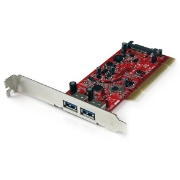 Picture of StarTech.com 2 Port PCI SuperSpeed USB 3.0 Adapter Card with SATA Power