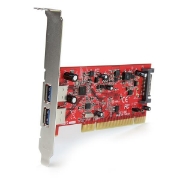 Picture of StarTech.com 2 Port PCI SuperSpeed USB 3.0 Adapter Card with SATA Power