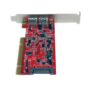 Picture of StarTech.com 2 Port PCI SuperSpeed USB 3.0 Adapter Card with SATA Power