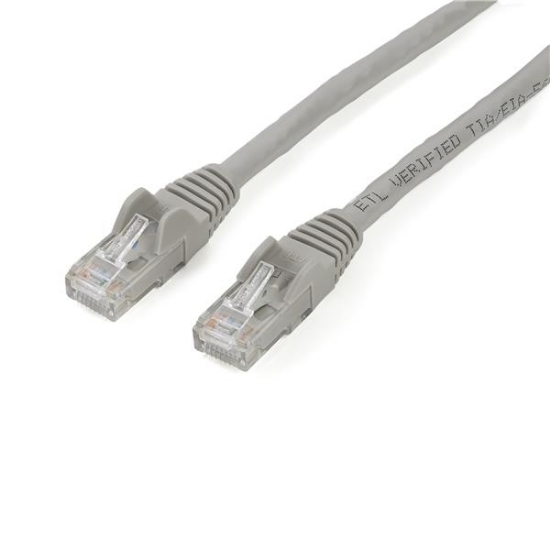 Picture of StarTech.com 2m CAT6 Ethernet Cable - Grey CAT 6 Gigabit Ethernet Wire -650MHz 100W PoE RJ45 UTP Network/Patch Cord Snagless w/Strain Relief Fluke Tested/Wiring is UL Certified/TIA