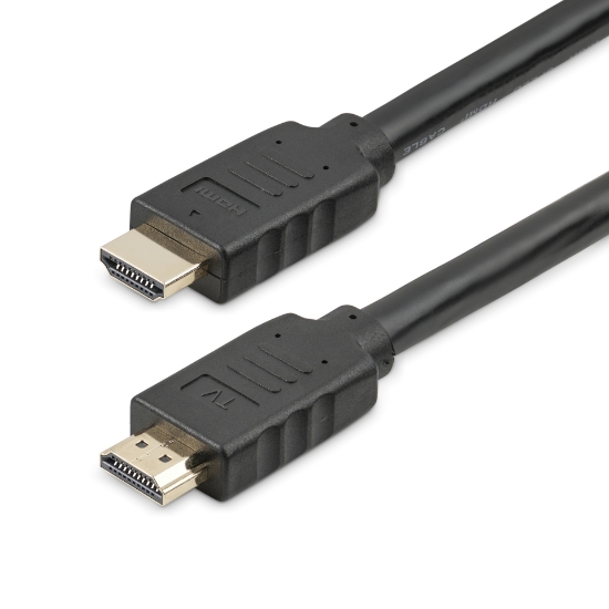 Picture of StarTech.com 50ft (15m) HDMI 2.0 Cable - 4K 60Hz Active HDMI Cable - CL2 Rated for In Wall Installation - Long Durable High Speed UHD HDMI Cable - HDR, 18Gbps - Male to Male Cord - Black