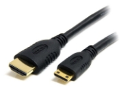 Picture of StarTech.com 1m Mini HDMI to HDMI Cable with Ethernet - 4K 30Hz High Speed Mini HDMI to HDMI Adapter Cable - Mini HDMI Type-C Device to HDMI Monitor/Display - Durable Video Converter Cord