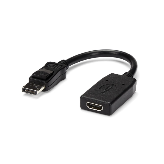 Picture of StarTech.com DisplayPort to HDMI Adapter - DP to HDMI Adapter/Video Converter - 1080p - VESA Certified - DP to HDMI Monitor/Display/Projector Adapter Dongle - Passive - Latching DP Connector