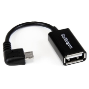 Picture of StarTech.com 5in Right Angle Micro USB to USB OTG Host Adapter M/F