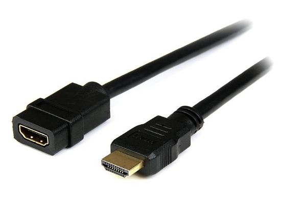 Picture of StarTech.com 2m (6ft) HDMI Extension Cable - HDMI Male to Female Cable - 4K HDMI Cable Extender - 4K 30Hz UHD HDMI Cable with Ethernet M/F - High Speed HDMI 1.4 Cable - HDMI Cord Extender