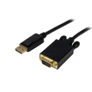 Picture of StarTech.com 6ft (1.8m) DisplayPort to VGA Cable - Active DisplayPort to VGA Adapter Cable - 1080p Video - DP to VGA Monitor Cable - DP 1.2 to VGA Converter - Latching DP Connector