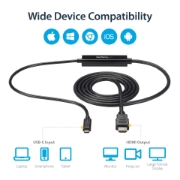 Picture of StarTech.com USB-C to HDMI Adapter Cable - 1m (3 ft.) - 4K at 30 Hz