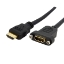 Picture of StarTech.com 3ft HDMI Female to Male Adapter, 4K High Speed Panel Mount HDMI Cable, 4K 30Hz UHD HDMI, 10.2 Gbps Bandwdith, 4K HDMI Female to HDMI Male, HDMI Panel Mount Connector Cable