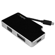 Picture of StarTech.com Travel A/V Adapter: 3-in-1 USB-C to VGA, DVI or HDMI - 4K