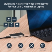 Picture of StarTech.com Travel A/V Adapter: 3-in-1 USB-C to VGA, DVI or HDMI - 4K