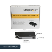 Picture of StarTech.com Travel A/V Adapter: 3-in-1 USB-C to VGA, DVI or HDMI - 4K