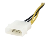 Picture of StarTech.com 6in 4 Pin to 8 Pin EPS Power Adapter with LP4 - F/M