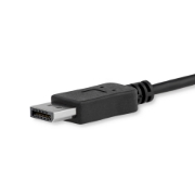 Picture of StarTech.com 6ft/1.8m USB C to DisplayPort 1.2 Cable 4K 60Hz - USB-C to DisplayPort Adapter Cable HBR2 - USB Type-C DP Alt Mode to DP Monitor Video Cable - Works w/ Thunderbolt 3 - Black