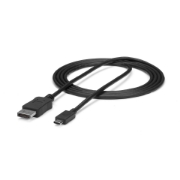 Picture of StarTech.com 6ft/1.8m USB C to DisplayPort 1.2 Cable 4K 60Hz - USB-C to DisplayPort Adapter Cable HBR2 - USB Type-C DP Alt Mode to DP Monitor Video Cable - Works w/ Thunderbolt 3 - Black