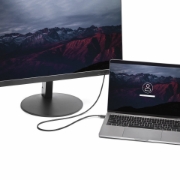 Picture of StarTech.com 6ft/1.8m USB C to DisplayPort 1.2 Cable 4K 60Hz - USB-C to DisplayPort Adapter Cable HBR2 - USB Type-C DP Alt Mode to DP Monitor Video Cable - Works w/ Thunderbolt 3 - Black