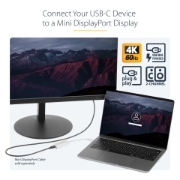Picture of StarTech.com USB-C to Mini DisplayPort Adapter - 4K 60Hz - White - USB 3.1 Type-C to Mini DP Adapter - Upgraded Version is CDP2MDPEC