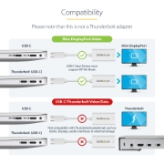 Picture of StarTech.com USB-C to Mini DisplayPort Adapter - 4K 60Hz - White - USB 3.1 Type-C to Mini DP Adapter - Upgraded Version is CDP2MDPEC