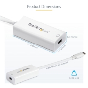 Picture of StarTech.com USB-C to Mini DisplayPort Adapter - 4K 60Hz - White - USB 3.1 Type-C to Mini DP Adapter - Upgraded Version is CDP2MDPEC