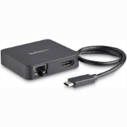 Picture of StarTech.com USB C Multiport Adapter - Portable USB-C Mini Dock 4K HDMI Video - Gigabit Ethernet, USB 3.0 Hub (1x USB-A 1x USB-C) - USB Type-C Multiport Adapter - Thunderbolt 3 Compatible