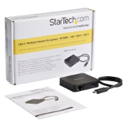 Picture of StarTech.com USB C Multiport Adapter - Portable USB-C Mini Dock 4K HDMI Video - Gigabit Ethernet, USB 3.0 Hub (1x USB-A 1x USB-C) - USB Type-C Multiport Adapter - Thunderbolt 3 Compatible