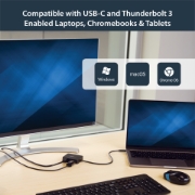 Picture of StarTech.com USB C Multiport Adapter - Portable USB-C Mini Dock 4K HDMI Video - Gigabit Ethernet, USB 3.0 Hub (1x USB-A 1x USB-C) - USB Type-C Multiport Adapter - Thunderbolt 3 Compatible