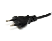Picture of StarTech.com 2m (6ft) Laptop Power Cord, EU Plug to C7, 2.5A 250V, 18AWG, Laptop Replacement Cord, Printer Power Cable, Laptop Charger Cord, Laptop Power Brick Cord - UL Listed