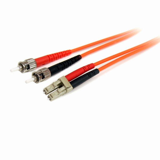 Picture of StarTech.com 1m Fiber Optic Cable - Multimode Duplex 62.5/125 LSZH Fiber Jumper Cord - LC/ST