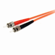 Picture of StarTech.com 1m Fiber Optic Cable - Multimode Duplex 62.5/125 LSZH Fiber Jumper Cord - LC/ST