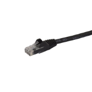 Picture of StarTech.com 75ft CAT6 Ethernet Cable - Black CAT 6 Gigabit Ethernet Wire -650MHz 100W PoE RJ45 UTP Network/Patch Cord Snagless w/Strain Relief Fluke Tested/Wiring is UL Certified/TIA