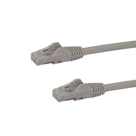 Picture of StarTech.com 75ft CAT6 Ethernet Cable - Gray CAT 6 Gigabit Ethernet Wire -650MHz 100W PoE RJ45 UTP Network/Patch Cord Snagless w/Strain Relief Fluke Tested/Wiring is UL Certified/TIA