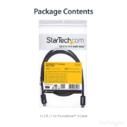 Picture of StarTech.com 1m Thunderbolt 3 (20Gbps) USB-C Cable - Thunderbolt, USB, and DisplayPort Compatible