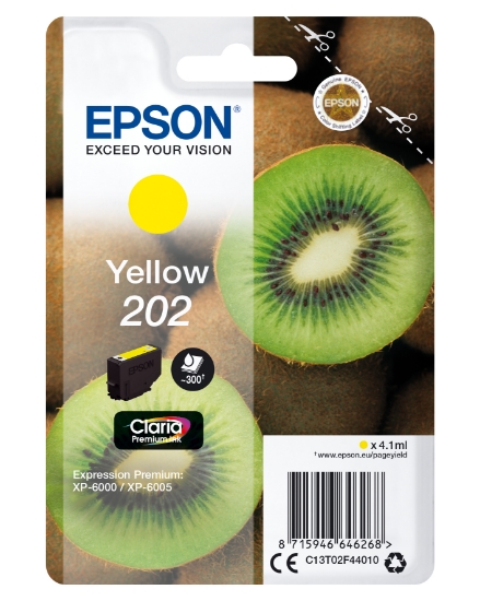 Picture of Epson Kiwi Singlepack Yellow 202 Claria Premium Ink