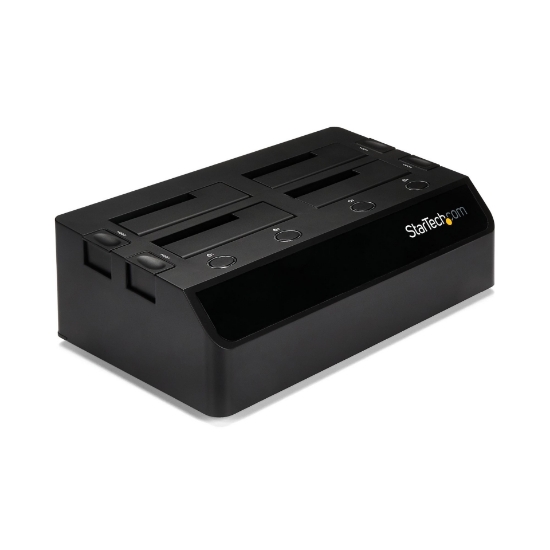 Picture of StarTech.com 4-Bay USB 3.0 to SATA Hard Drive Docking Station, USB Hard Drive Dock, External 2.5/3.5" SATA III SSD/HDD Docking Station, Hot-Swap Hard Drive Bay, Top-Loading