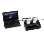 Picture of StarTech.com 4-Bay USB 3.0 to SATA Hard Drive Docking Station, USB Hard Drive Dock, External 2.5/3.5" SATA III SSD/HDD Docking Station, Hot-Swap Hard Drive Bay, Top-Loading