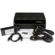 Picture of StarTech.com 4-Bay USB 3.0 to SATA Hard Drive Docking Station, USB Hard Drive Dock, External 2.5/3.5" SATA III SSD/HDD Docking Station, Hot-Swap Hard Drive Bay, Top-Loading