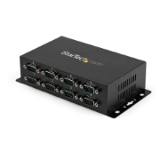 Picture of StarTech.com 8 Port USB to DB9 RS232 Serial Adapter Hub – Industrial DIN Rail and Wall Mountable
