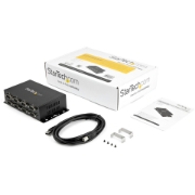 Picture of StarTech.com 8 Port USB to DB9 RS232 Serial Adapter Hub – Industrial DIN Rail and Wall Mountable