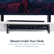 Picture of StarTech.com 2U 19in Steel Vertical Wall Mount Equipment Rack Bracket
