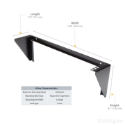 Picture of StarTech.com 2U 19in Steel Vertical Wall Mount Equipment Rack Bracket