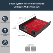 Picture of StarTech.com 4x M.2 SATA mounting adapter for 3.5in drive bay