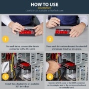 Picture of StarTech.com 4x M.2 SATA mounting adapter for 3.5in drive bay
